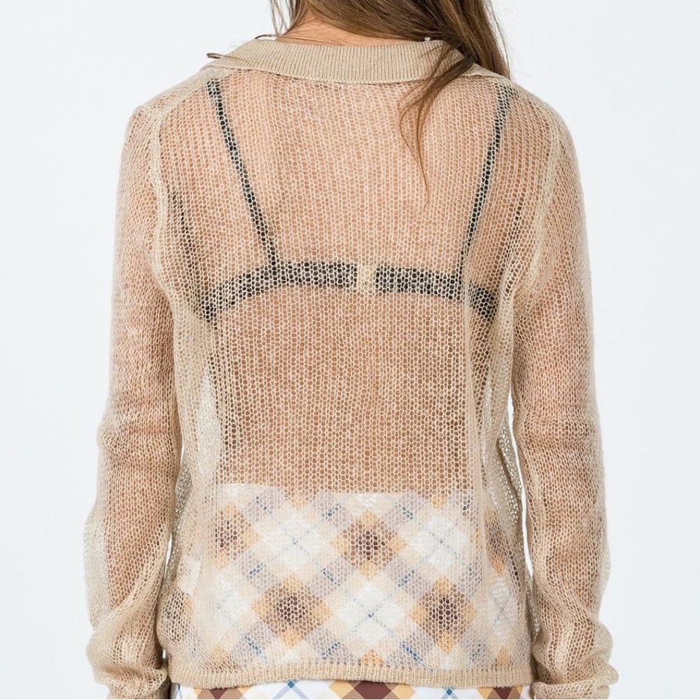 Princess Polly Sheer Tan Sweater
